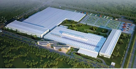 国能汽车位于天津滨海高新区的工厂俯瞰图